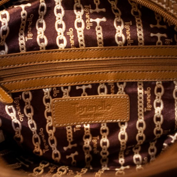COPY - VINTAGE TIGNANELLO Shoulder bag Tan Leather Handbag Purse - Picture 4 of 4